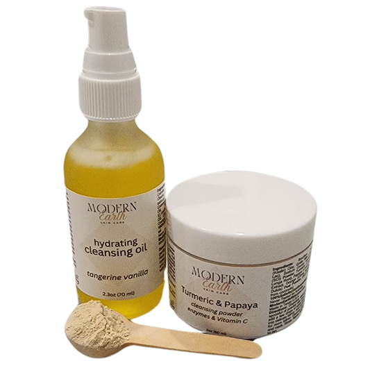 Double Cleansing Duo Hydrating Oil Cleanser & Turmeric Enzyme Cleanser