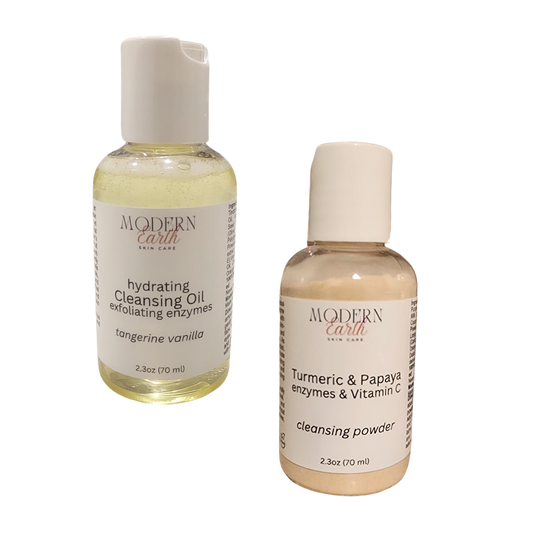 Double Cleansing Duo Hydrating Oil Cleanser & Turmeric Enzyme Cleanser